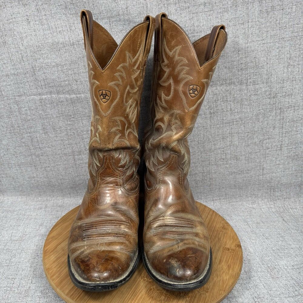 Ariat Heritage Cowboy Boots Men's 11 D Western Leather - Picture 8 of 11